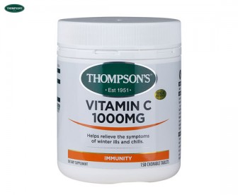 Thompson's 汤普森 维生素C咀嚼片1000mg 150片 Thompson's 汤普森 维生素C咀嚼片1000mg 150片